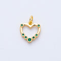 The Heart in Shades of Green - selected supplier variant Charms-00068