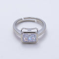The Everlasting Bezel Ring, Radiant, White