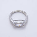 The Everlasting Bezel Ring, Marquise, White