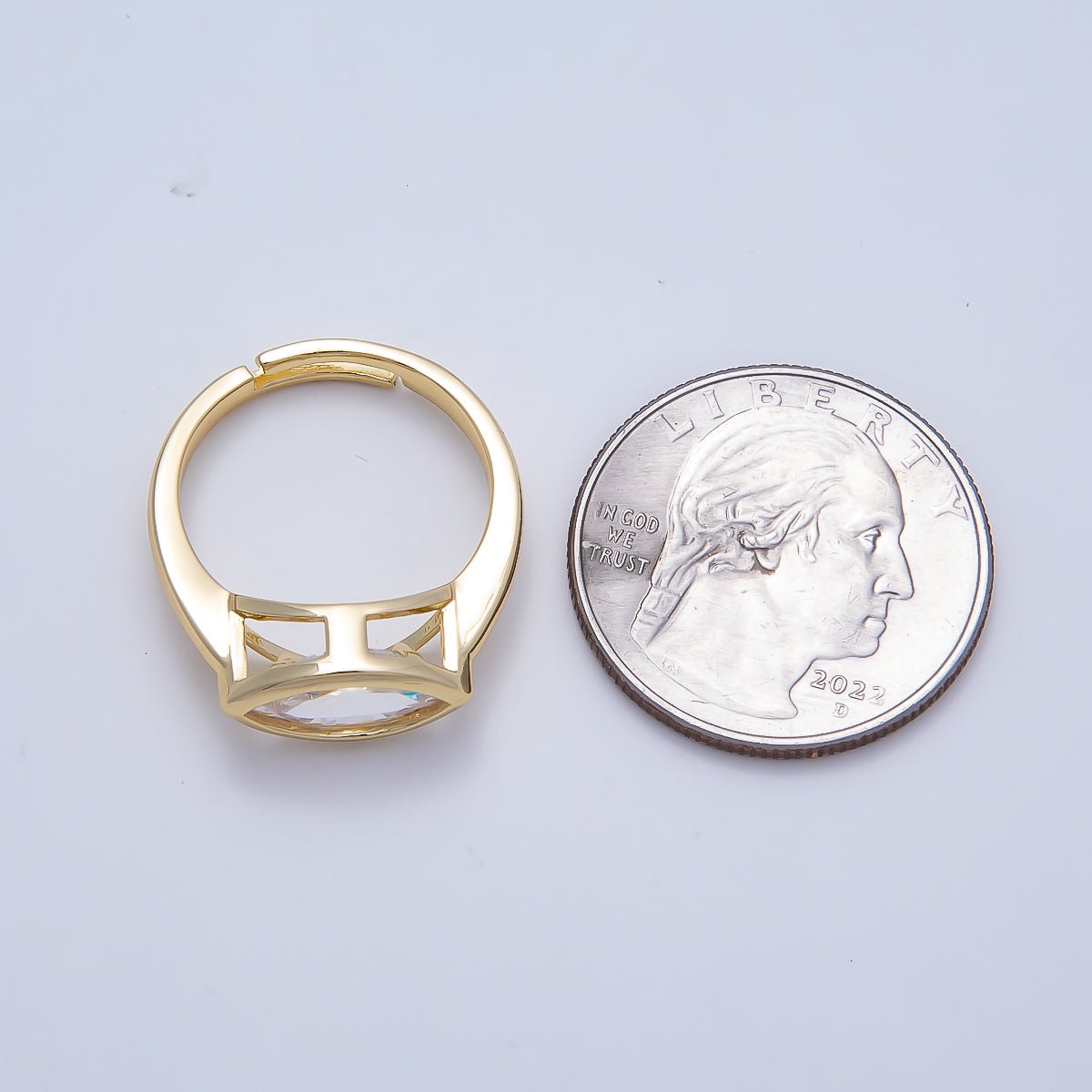 The Everlasting Bezel Ring, Marquise, Gold