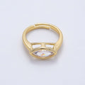 The Everlasting Bezel Ring, Marquise, Gold
