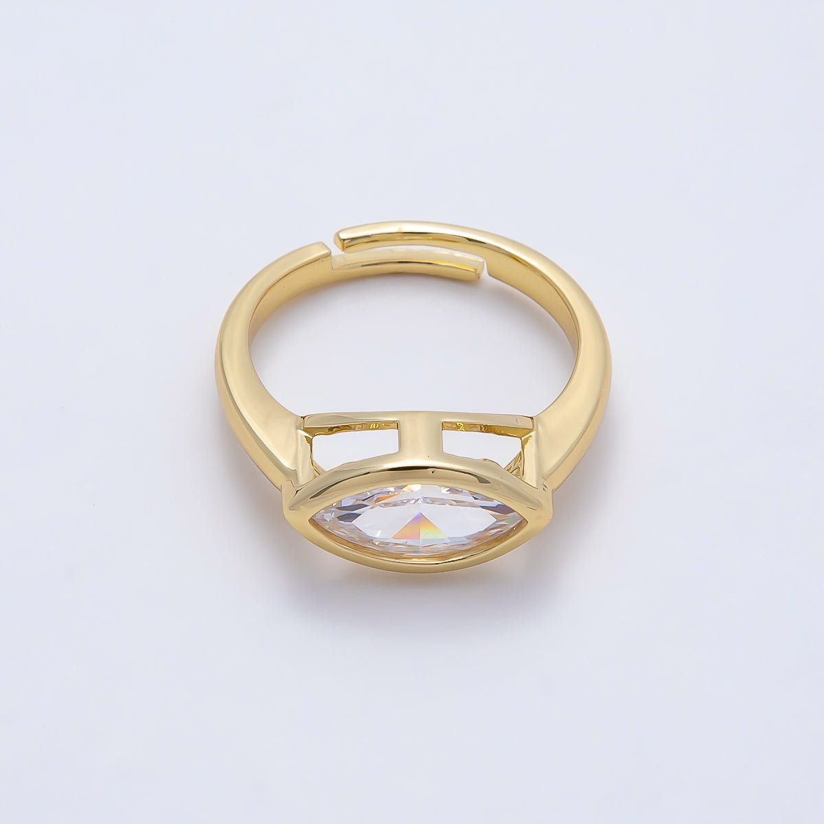 The Everlasting Bezel Ring, Marquise, Gold