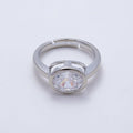 The Everlasting Bezel Ring, Oval, White