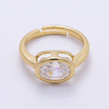 The Everlasting Bezel Ring, Oval, Gold
