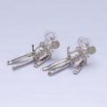 Spooky Neighbors Earrings, White