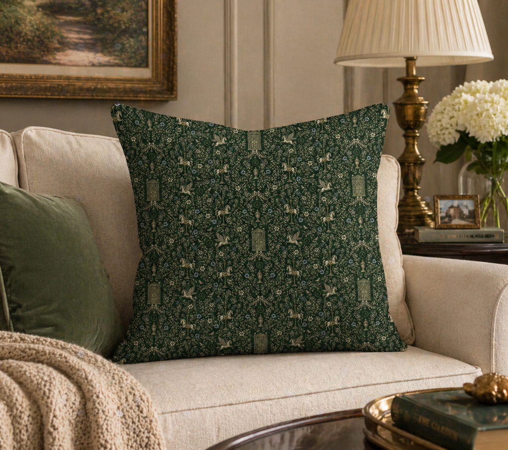 The Midnight Garden Pillow, 22 x 22