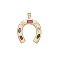 The Stable Door — AA-01128-Gold — celestial horseshoe charm with attached jump ring, transparent background