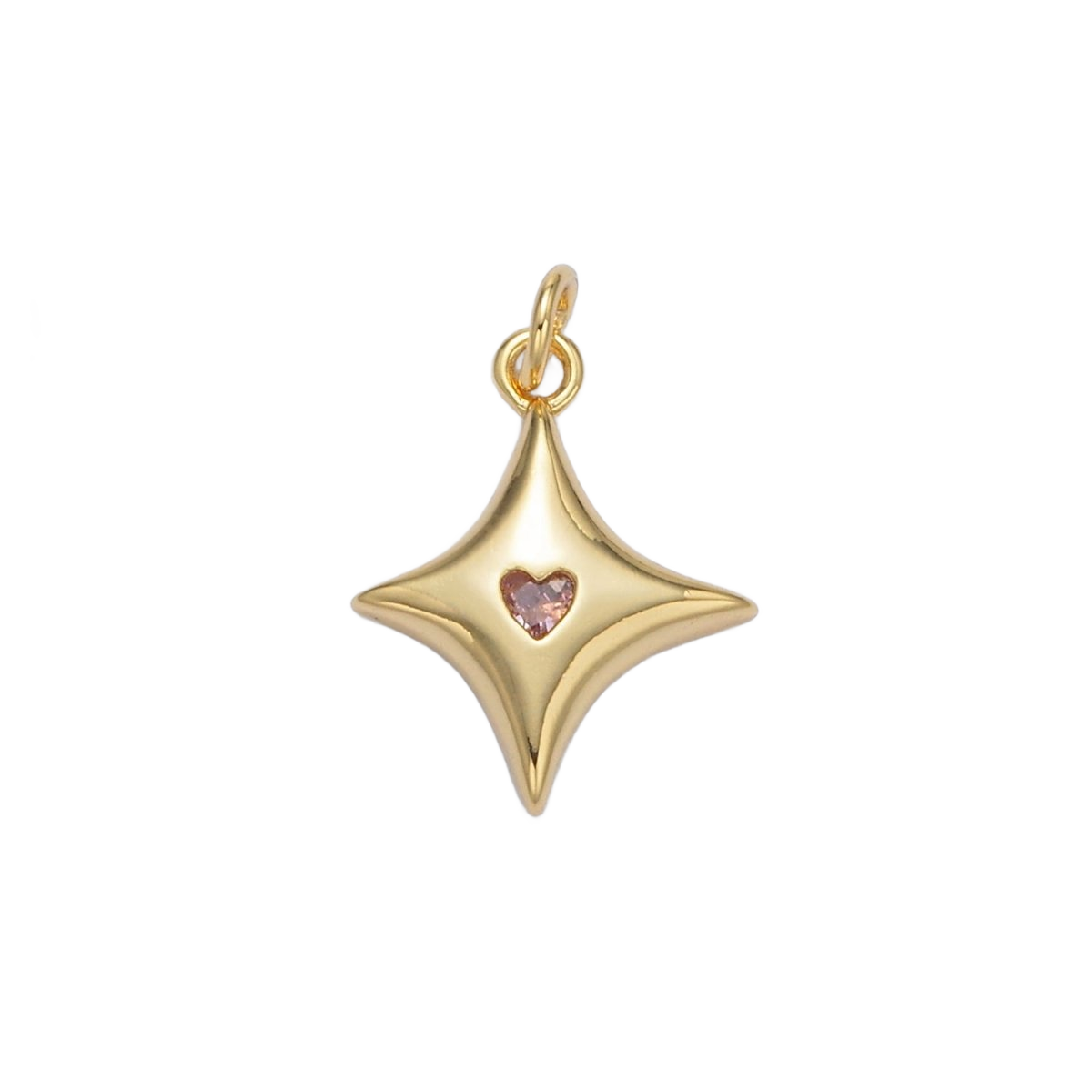 A Wish with a Heart of Its Own — AC-00155 — one charm with attached ring or bail, transparent background