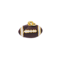 Brown football charm with attached jump ring — AF-01584