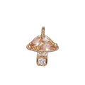 The Mushroom in Peach Light — AG-00499 — one charm with attached ring or bail, transparent background
