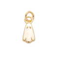 Friendly gold Halloween ghost charm with attached jump ring — AK-00124
