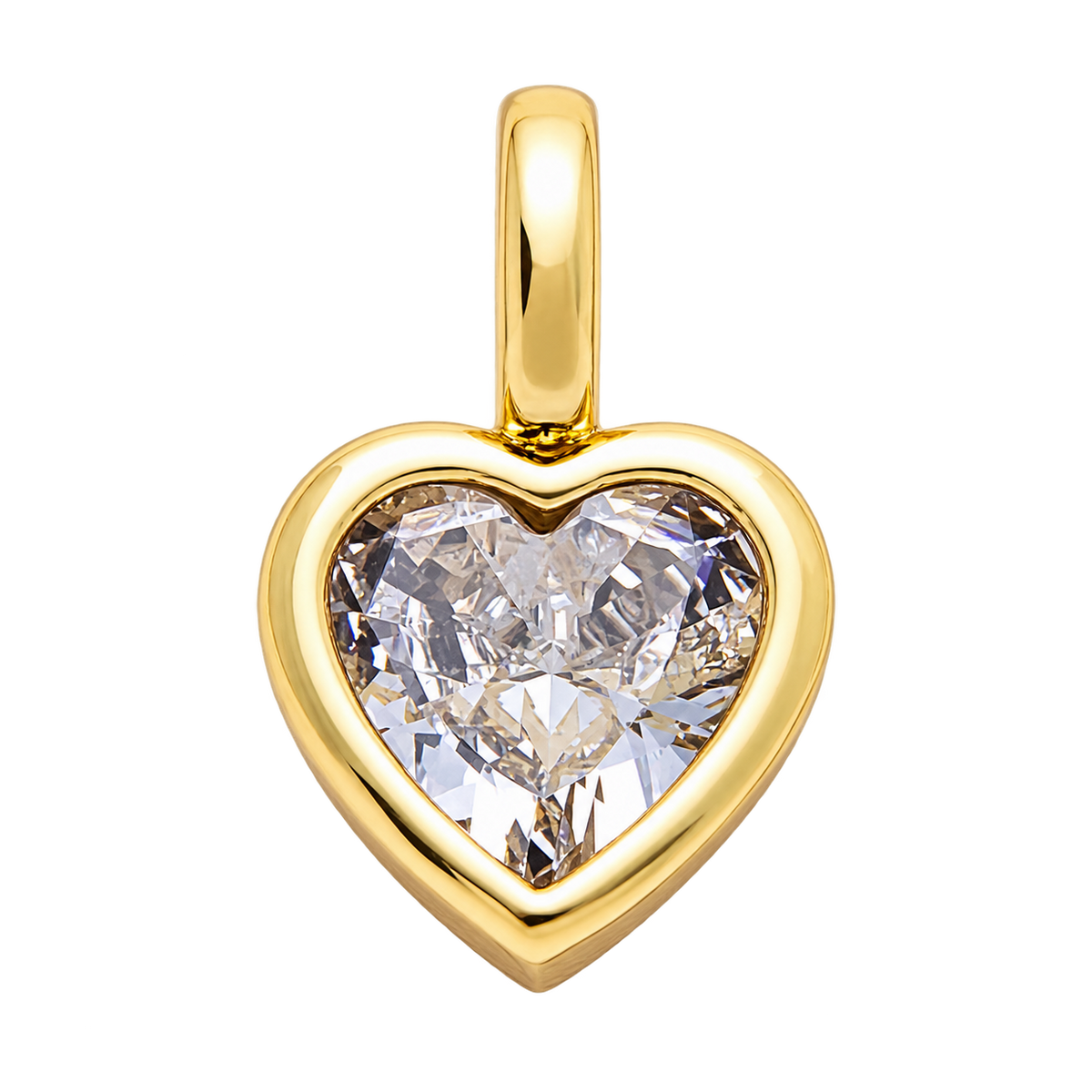 The Everlasting Bezel, Petite Heart — Gold