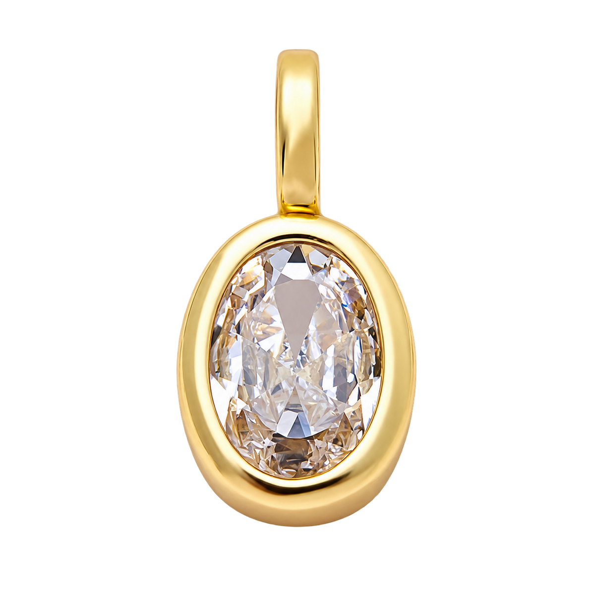 The Everlasting Bezel, Petite Oval — Gold