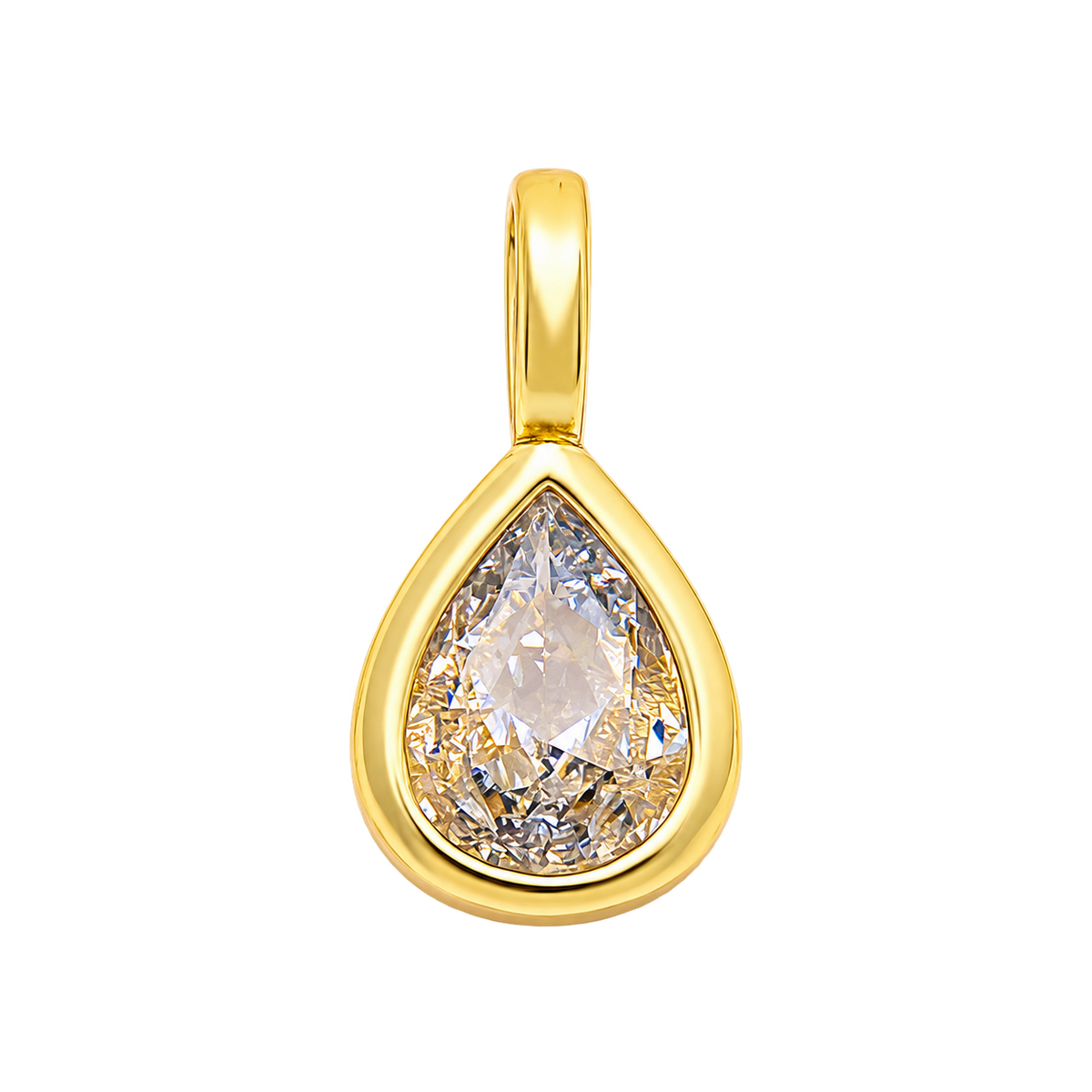 The Everlasting Bezel, Petite Teardrop — Gold