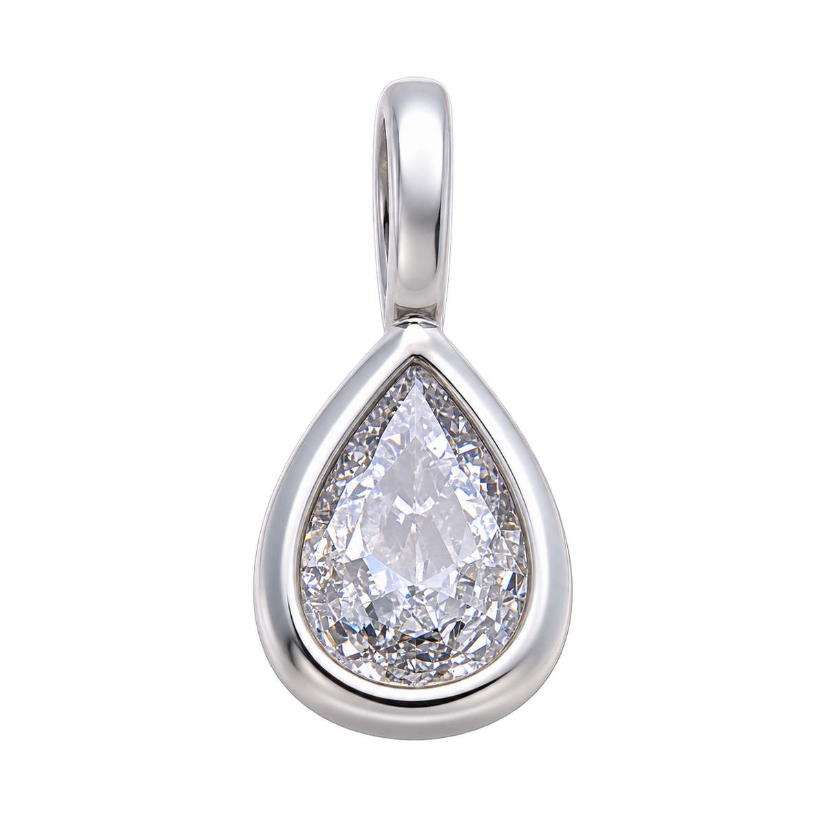 The Everlasting Bezel, Petite Teardrop — Silver