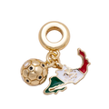 One MCB charm assembly with Mexico map, football and large attached bracelet ring on a transparent background — CHARMS-00957