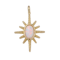 The Wish in Opal Light — E-00028 — opalescent charm with golden wish rays and attached jump ring, transparent background