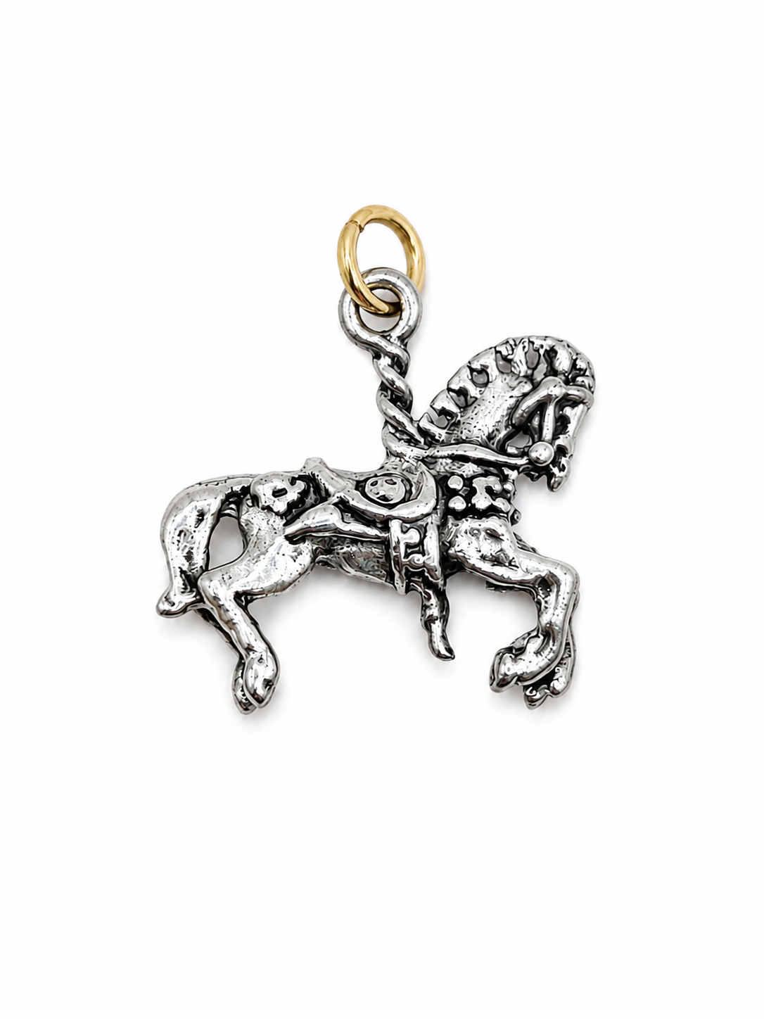 The Little Carousel Horse, White