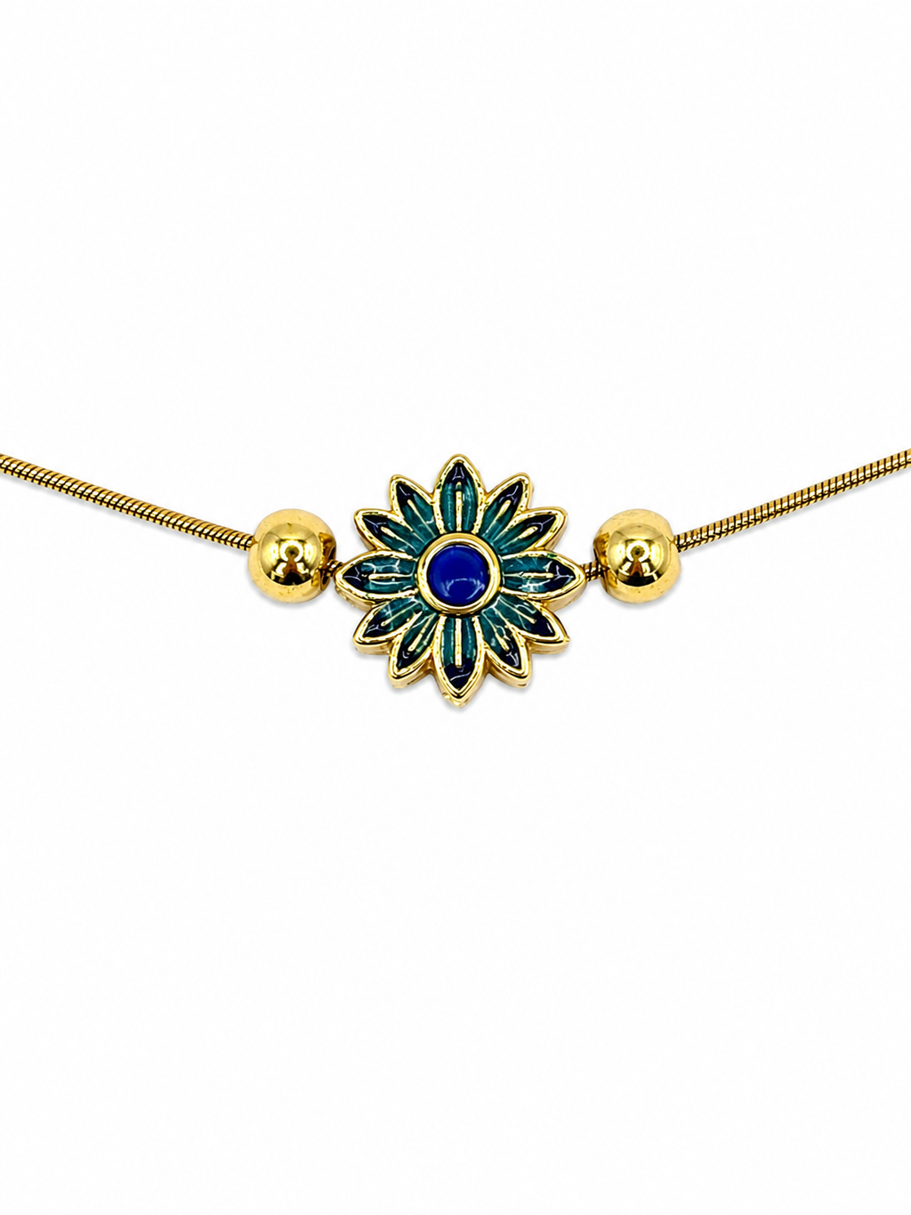 Ornate Spacer Sunbloom in Blue, Thread Only