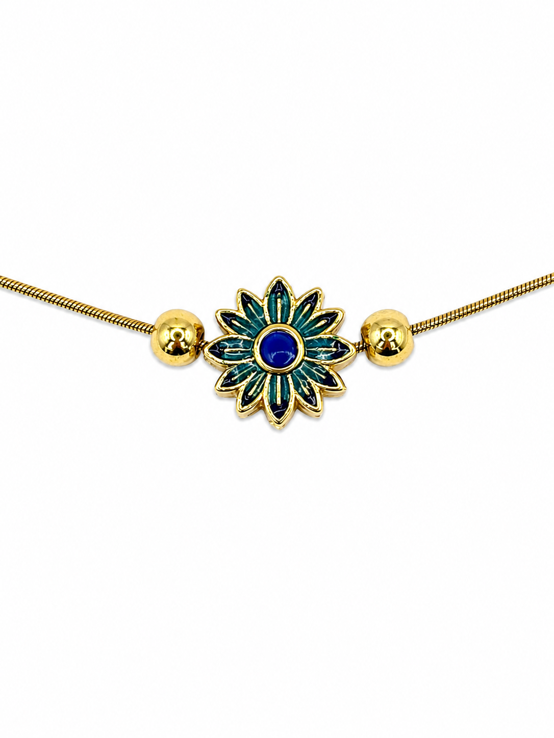 Ornate Spacer Sunbloom in Blue, Thread Only