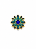 Ornate Spacer Sunbloom in Blue, Thread Only