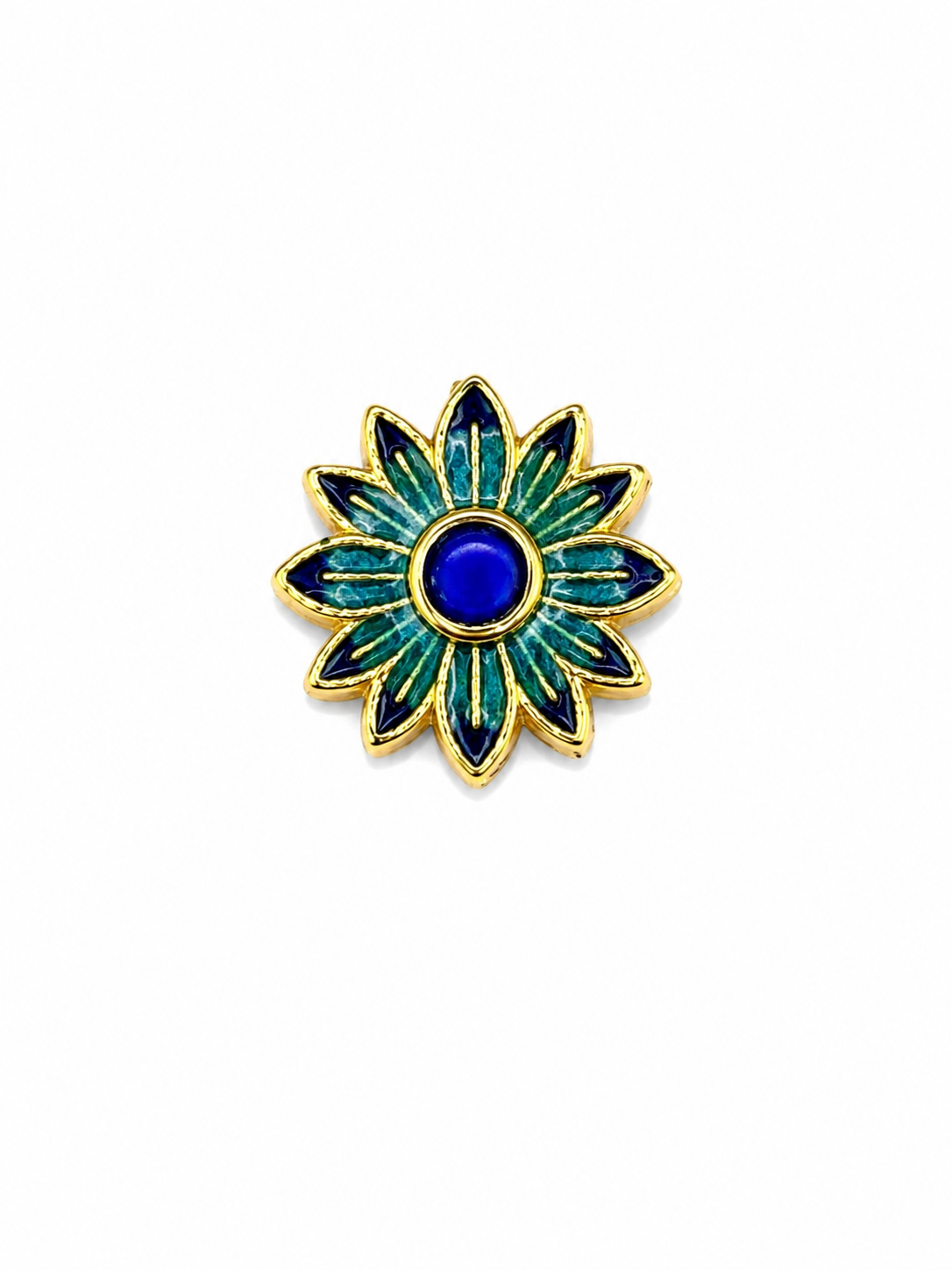 Ornate Spacer Sunbloom in Blue, Thread Only