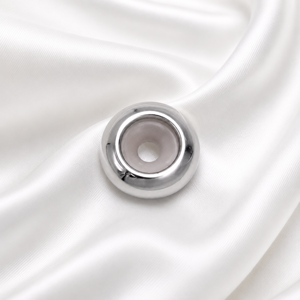 Sliding Bauble Bead, Large, White
