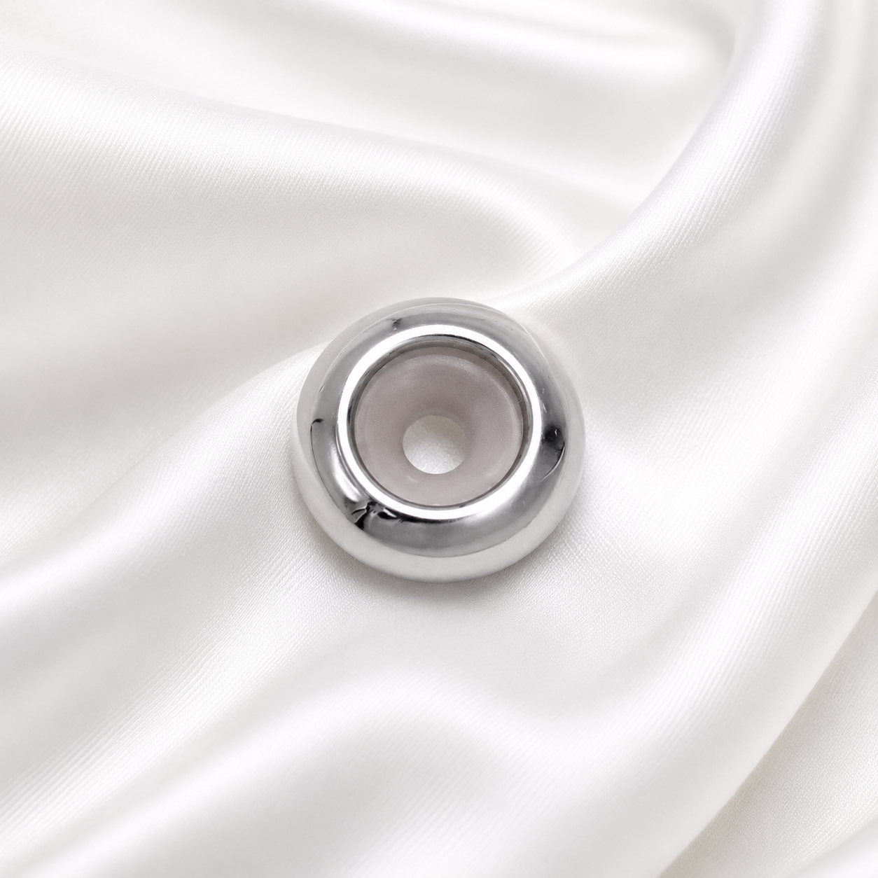 Sliding Bauble Bead, Large, White