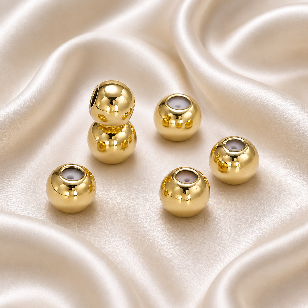 Sliding Bauble Bead, Small, Gold