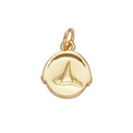 Gold Halloween costume hat medallion with attached jump ring — X-00908-Gold